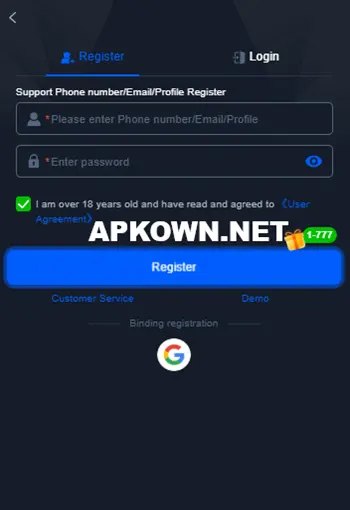 K55 Game register img